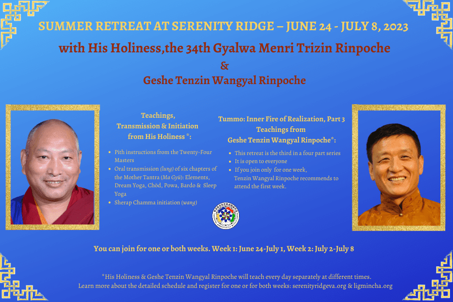 His Holiness’ Visit and Serenity Ridge’s Summer Retreat