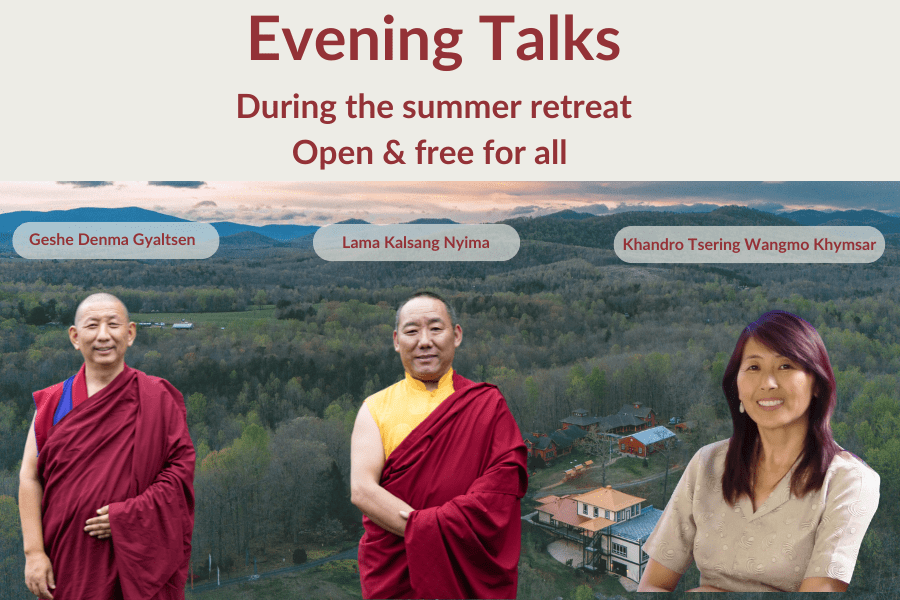 Evening Talks during the summer retreat