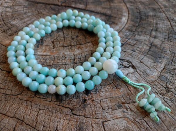 Amazonite Mala with Moonstone