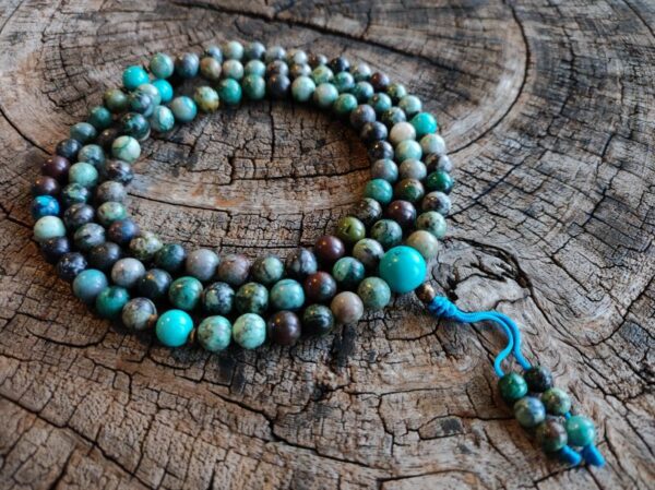 Chrysocolla Mala with Turquoise Howlite