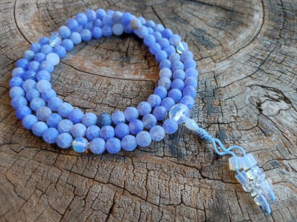 Matte Sky Blue Fire Agate with Opalite